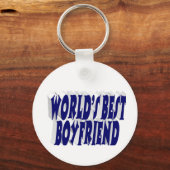 Boyvriend met donkerblauwe typografie sleutelhanger (Voorkant)