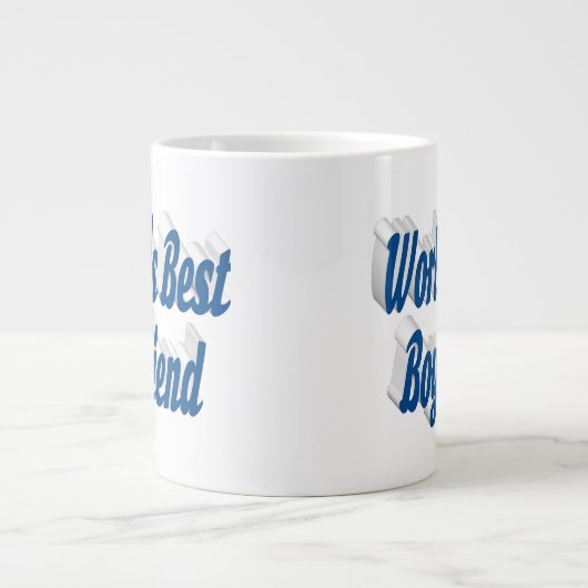 Boyvriend met zee blauw half script grote koffiekop (Voorkant)