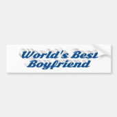 Boyvriend met zee blauw manuscript bumpersticker (Voorkant)