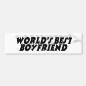 Boyvriend met zwarte typografie bumpersticker (Voorkant)
