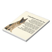 Boyvriend Poem - German Shepherd Notitieblok (Linkerzijde)