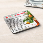 Boyvriend Poem - kerstontwerp Drankjes Onderzetter (Linkerzijde)