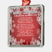 Boyvriend Poem - kerstontwerp Metalen Ornament (Links)