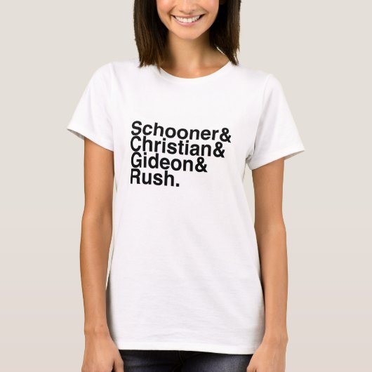 Boyvriend-Schooner, Christelijk, Gideon, Rush T-shirt (Voorkant)