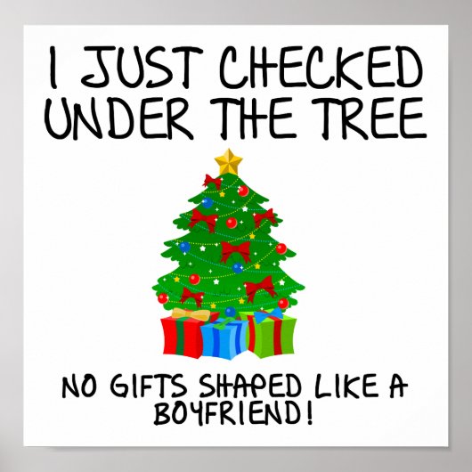 Boyvriend Shaped Gift Funny Poster (Voorkant)