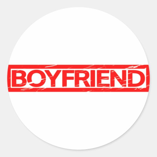 Boyvriend Stamp Ronde Sticker (Voorkant)