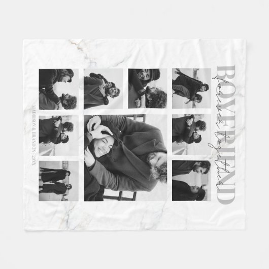 Boyvriend Together Forever Foto Collage Fleece Deken (Voorkant (Horizontaal))