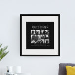 Boyvriend Together Forever Foto Collage Foto Afdruk<br><div class="desc">Herinneringen maken de beste geschenken, vriendinnen en vriendjes zullen dol zijn op deze doordachte, moderne fotocollageprint, voor Valentijnsdag, verjaardag, jubileum en elke andere speciale gelegenheid. De print bevat 9 foto's, de sjabloon tekst 'BOYFRIEND, FOREVER Together', over een zwarte achtergrond aan de ene kant en wit aan de andere kant, gepersonaliseerd...</div>
