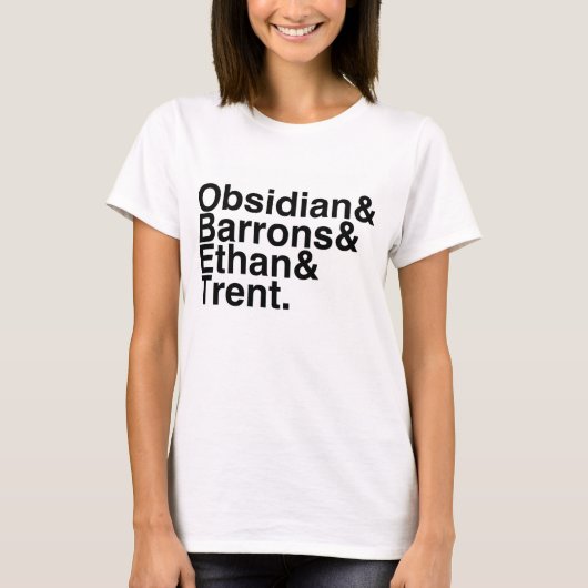 Boyvriend van Boek - Obsidian, Barrons, Ethan, Tre T-shirt (Voorkant)