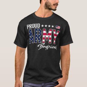 Boyvriend van het Amerikaanse Vlag Proud Leger T-shirt