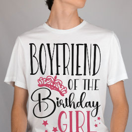 Boyvriend van het meisjesplein van Birthday Matchi T-shirt