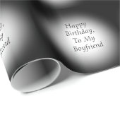 Boyvriend's verjaardag, zwarte spotlight cadeaubon cadeaupapier (Rol Hoek)