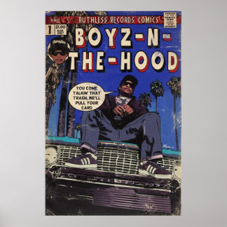 Boyz in de Hood Hop Comic Art Poster