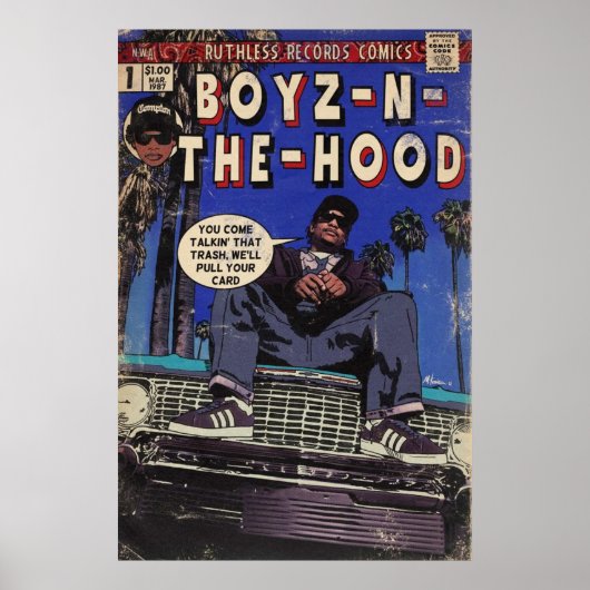 Boyz in de Hood Hop Comic Art Poster (Voorkant)