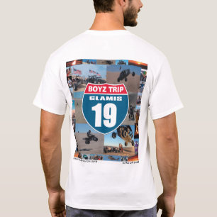 Boyz Trip 2019 White Shirten Front and Back T-shirt
