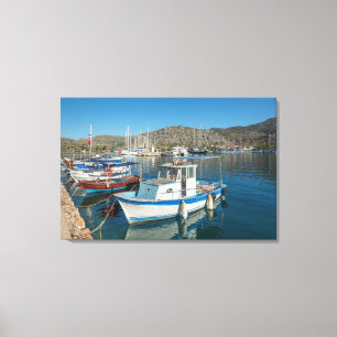 Bozburun Harbour Near Marmaris, Turkije Canvas Afdruk