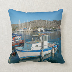 Bozburun Harbour Near Marmaris, Turkije Kussen