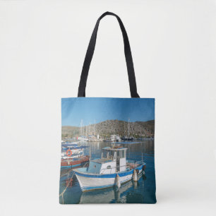 Bozburun Harbour Near Marmaris, Turkije Tote Bag