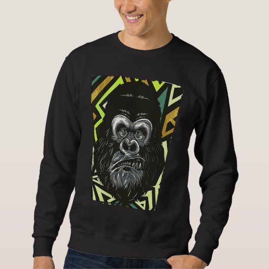 Boze Aap Gorilla Gezicht Trui (Voorkant)