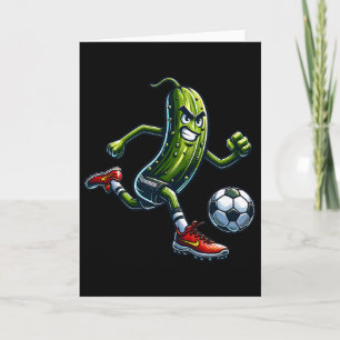 Boze Augurk Voetbalspeler Voetbal Cartoon  Kaart
