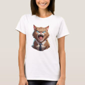 Boze baas kat schattige grappige boze kat t-shirt (Voorkant)