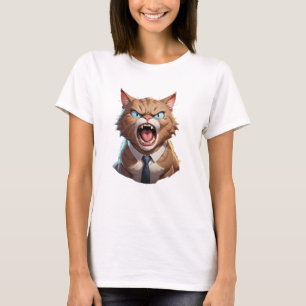 Boze baas kat schattige grappige boze kat t-shirt