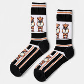 Boze Cartoon Stier Crew Soks Sokken (Links)