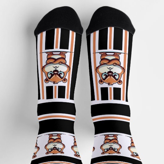 Boze Cartoon Stier Crew Soks Sokken (Top)