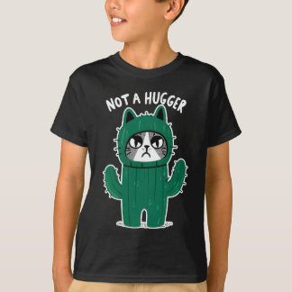 Boze Cat-Tus Grappige Kat Niet Een Knuffel Jongen  T-shirt