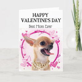 Boze Chihuahua Beste Moeder Aangepaste Valentijnsd Feestdagen Kaart