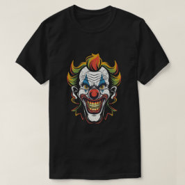 Boze clown met kwade grijns t-shirt