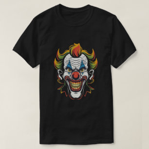 Boze clown met kwade grijns t-shirt