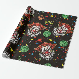 Boze clowns en Snoep Cadeaupapier