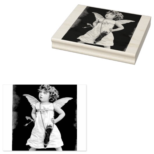 Boze Cupido Rubberstempel (Gestempeld)
