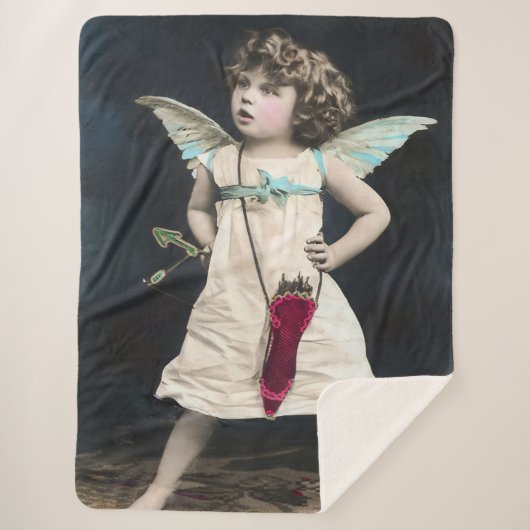 Boze Cupido Sherpa Deken (Voorkant)