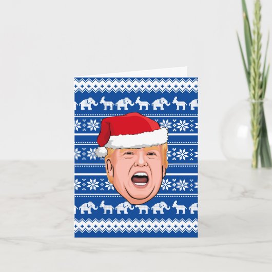 Boze Donald Trump Kerst Kaart (Voorkant)