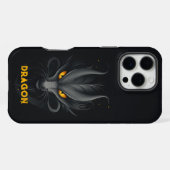 Boze Draak Zwart iPhone Hoesje (Achterkant horizontaal)
