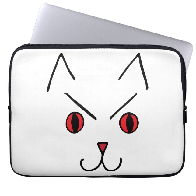 Boze Duivel Kat Laptop Sleeve (Voorkant)