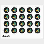 boze eend ronde sticker (Vel)