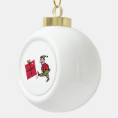 Boze Elf keramische Kerstbal ornament (Rechts)