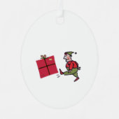 Boze Elf ovale metalen ornament (Voorkant)