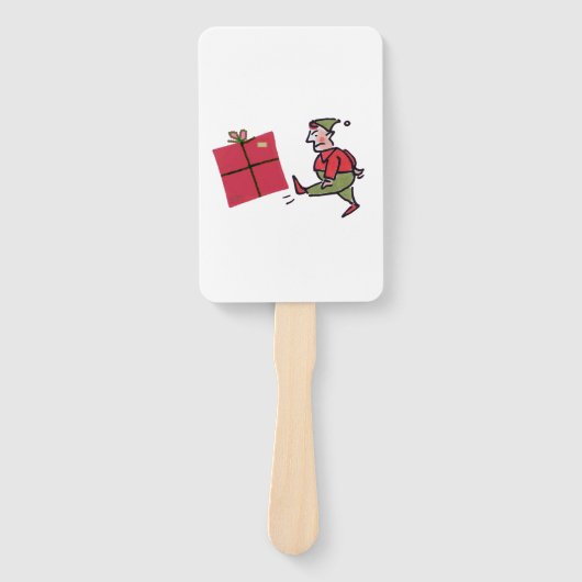 Boze Elf rechthoekige handventilatoren Handwaaier (Voorkant)