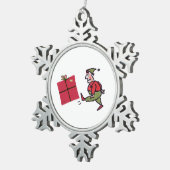 Boze Elf tinnen sneeuwvlok ornament (Rechts)