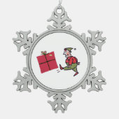 Boze Elf tinnen sneeuwvlok ornament (Voorkant)