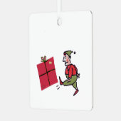 Boze Elf vierkante metalen ornament (Voorkant links)