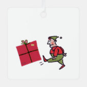 Boze Elf vierkante metalen ornament (Voorkant)
