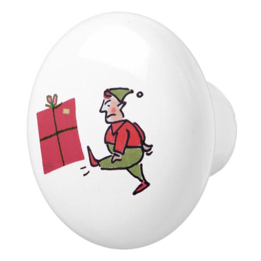 Boze Elf witte keramische knop (Rechts)