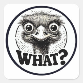 "Boze Emu Wat Sticker" Vel Vierkante Sticker