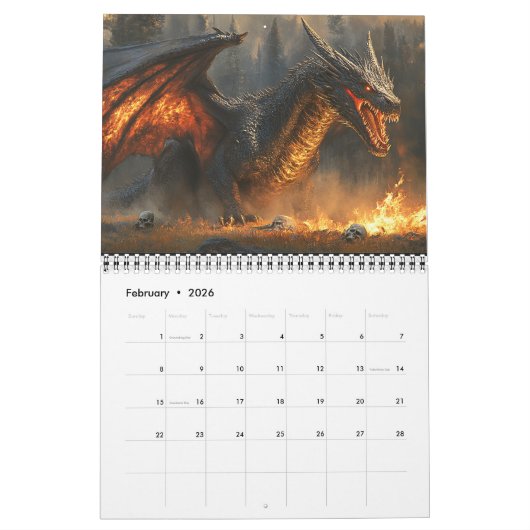 Boze enge draken kalender (Feb 2026)