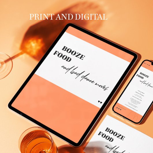 Boze eten slechte dans beweegt grappige bruiloft kaart